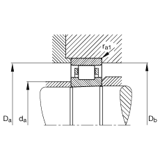 圓柱滾子軸承 N1921-K-M1-SP, 浮動軸承，帶錐孔，錐度 1:12，可分離，帶保持架，減少的徑向內部游隙，加嚴公差