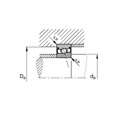主軸軸承 HSS71926-E-T-P4S, 調節，成對安裝，接觸角 α = 25°，兩側唇密封，非接觸，限制公差