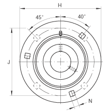 軸承座單元 GRA25, 帶三個/四個螺栓孔的法蘭的軸承座單元,沖壓鋼板,偏心鎖圈,P 型密封 軸承座單元 GRA25, 帶三個/四個螺栓孔的法蘭的軸承座單元,沖壓鋼板,偏心鎖圈,P 型密封